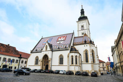 Zagreb, Hrvatska: Trg sv. Marka. Crkva sv. Marka.