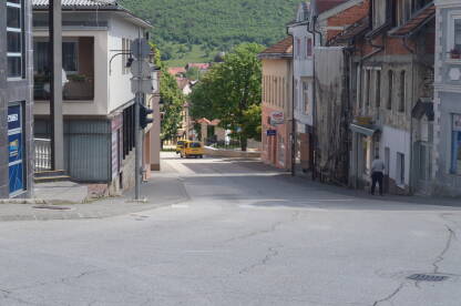 Ulica u Mrkonjić Gradu,popodnevno stanje