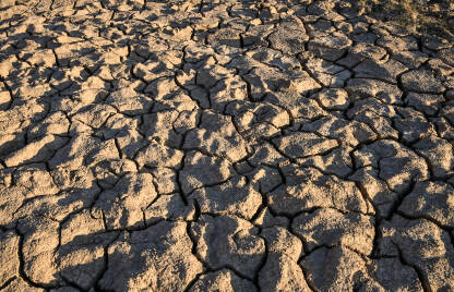Suha i ispucala zemlja kao posljedica velike suše i globalnog zagrijavanja. Ispucalo i neplodno tlo koje prikazuje klimatske promjene. Osušeno i ispucalo tlo na polju.