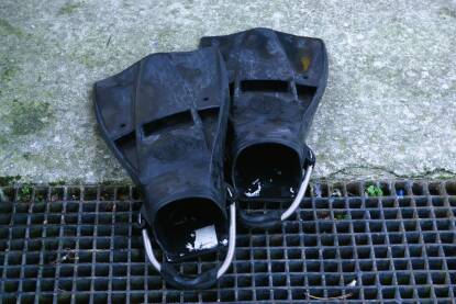 Ronilačka oprema. Peraja za plivanje i ronjenje.