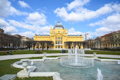 Zagreb, Hrvatska: Umjetnički paviljon. Zagreb, Hrvatska: Zgrade u centru grada. Umjetnički paviljon.