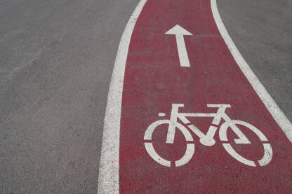 Označena biciklistička staza uz šetnicu.