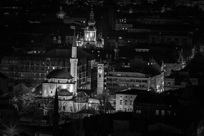 Crno-bijela fotografija Sarajeva