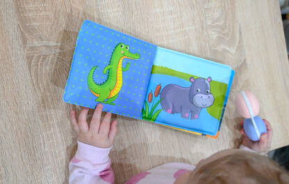 Beba i slikovnica. Knjiga za bebe namijenjena ranom razvoju djeteta.